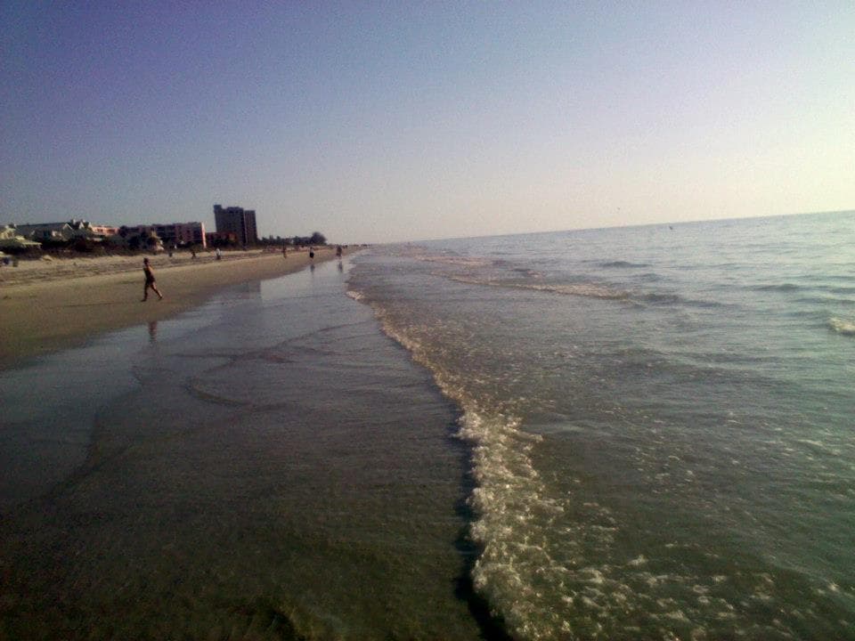 Calm clear day at Indian Rocks Beach, Florida in March 2013