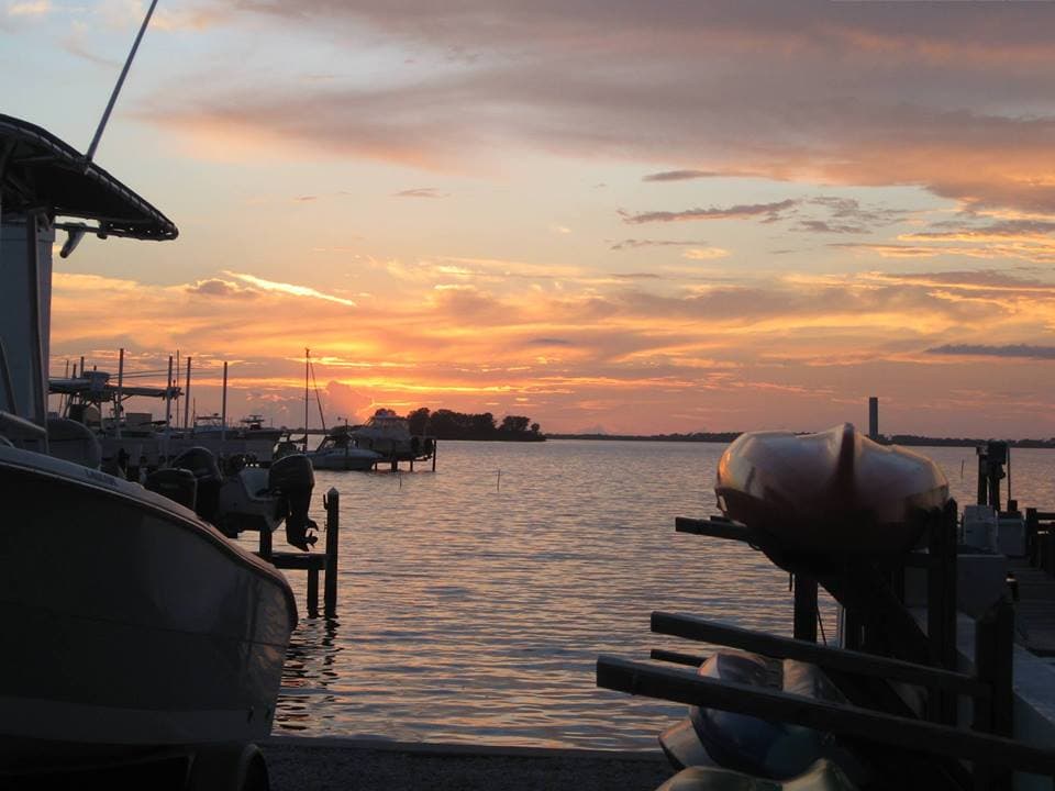 Sunset over Ozona in Palm Harbor, Florida