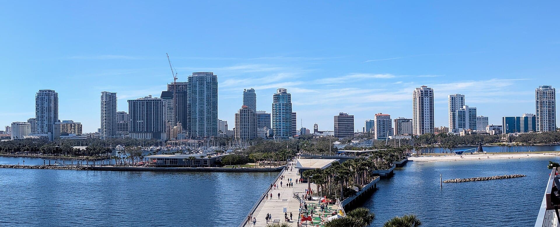 Downtown St. Petersburg, Florida skyline in December 2024